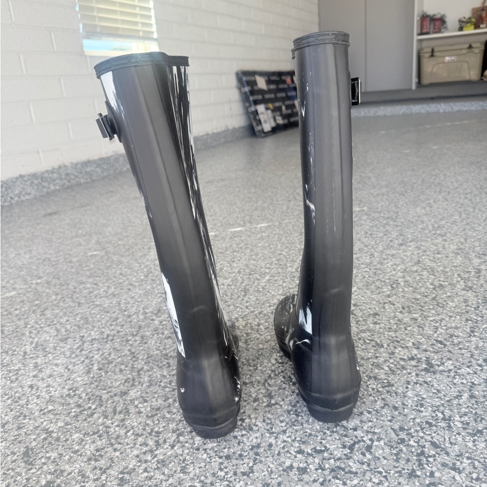 Hunter Monochrome Splash Tall Boots - Picture 4 of 8
